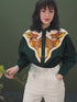 Deer Embroidery Blouse